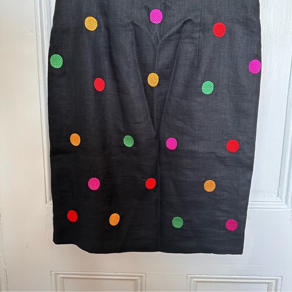 Vintage Paul Alexander Linen Polka Dot Dress - Picture 9 of 16